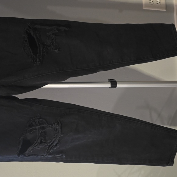 Levi's Hi-Rise Mom Jeans Tapered Leg Size 27×27 Color Black Vintage - Picture 4 of 9